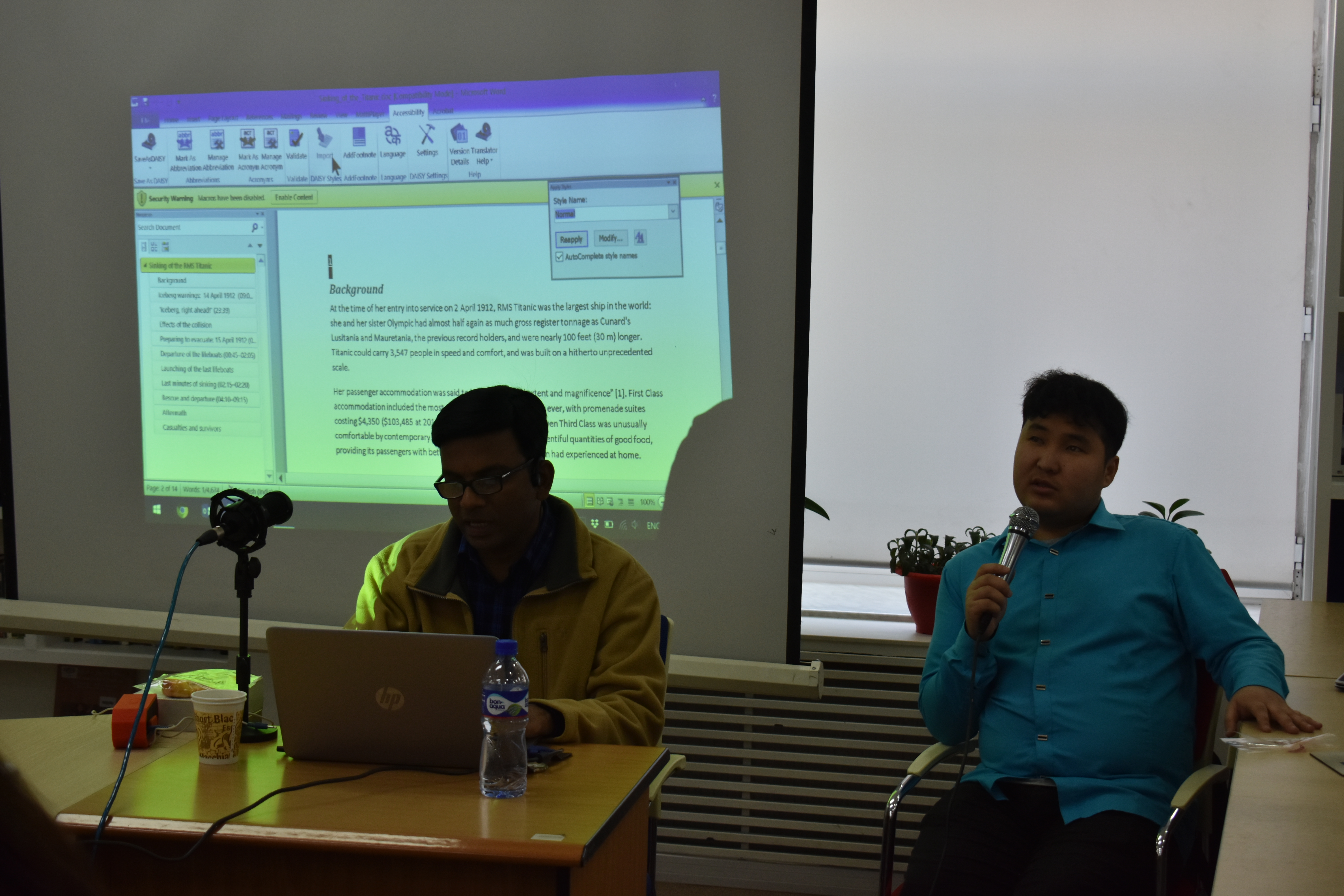 Photos for second day of training